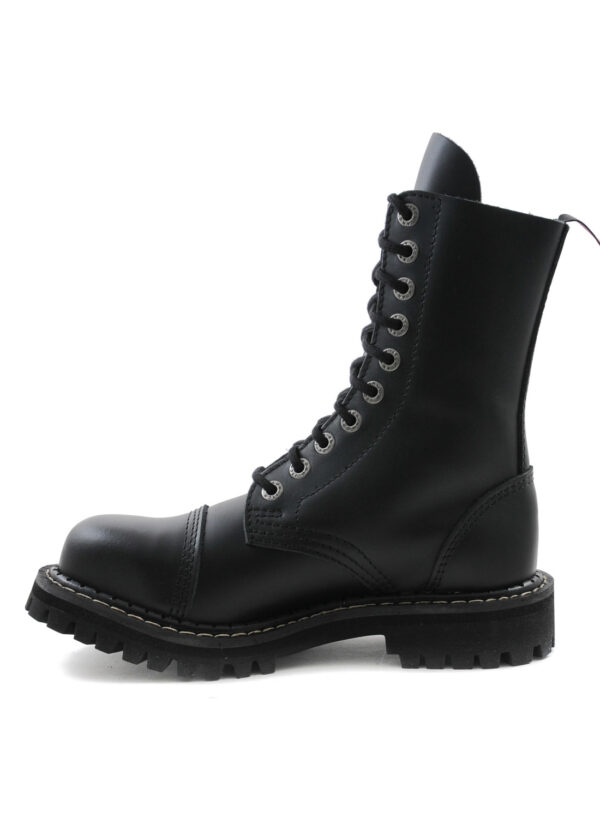 10 Eye Steel Toe Boots Leather Black - Bild 2