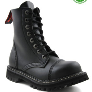 Angry Itch 8 Eye Steel Toe Boots Vegan Leather