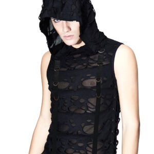 Ärmlos luvtröja Night shadow Hoodie Black