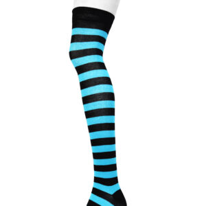 Ok Stripe Socks Black/Neon Turquois