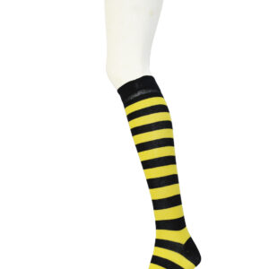 knee High Stripe Socks Black/Yellow