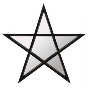 Black pentagram mirror shelf