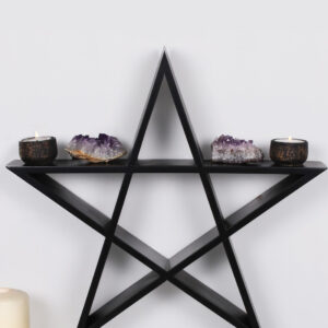 Black pentagram shelf. 