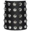 5 Row Con studs Leather Wristband
