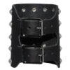 5 Row Con studs Leather Wristband