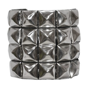 4 Row pyramid Leather Wristband