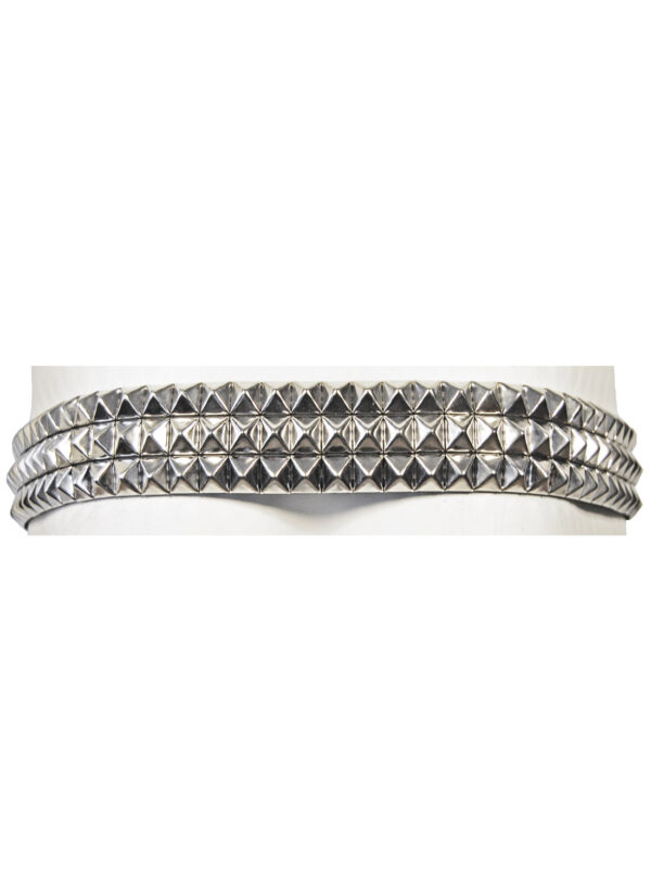 3 Row Small Pyramid Belt Silver