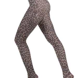 Leopard Printed Tights Natural