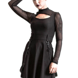 Crash Skater Dress Black