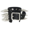 3-Row Long Spike Wristband Black
