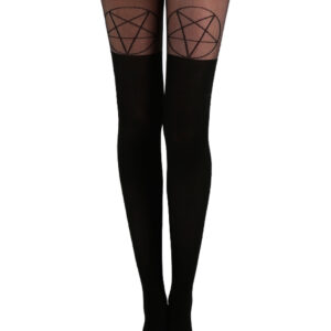 Pentagram Overknee Tights Blk