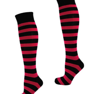KH Socks Black Red Stripes