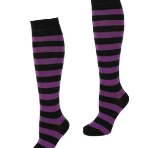 KH Socks Black Purple Stripes