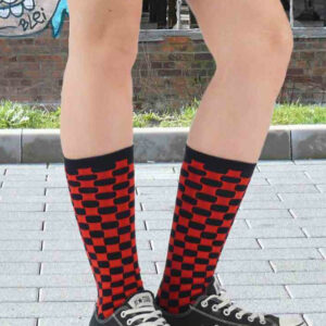 KH Checkered Socks Red