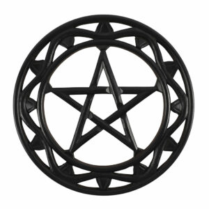 Black Wooden Pentagram Wall Art
