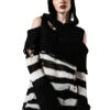 Poision Hooded Black White