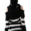 Poision Hooded Black White.
