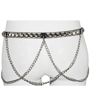 1 Row Pyramid Studbelt+ Chain