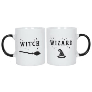 Witch And Wizerd Mug Set