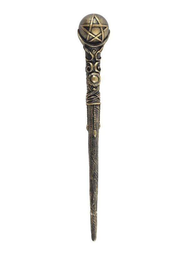 Wiccan Bronze Pentagram Wand