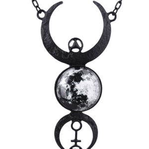 Black Full Moon Necklace