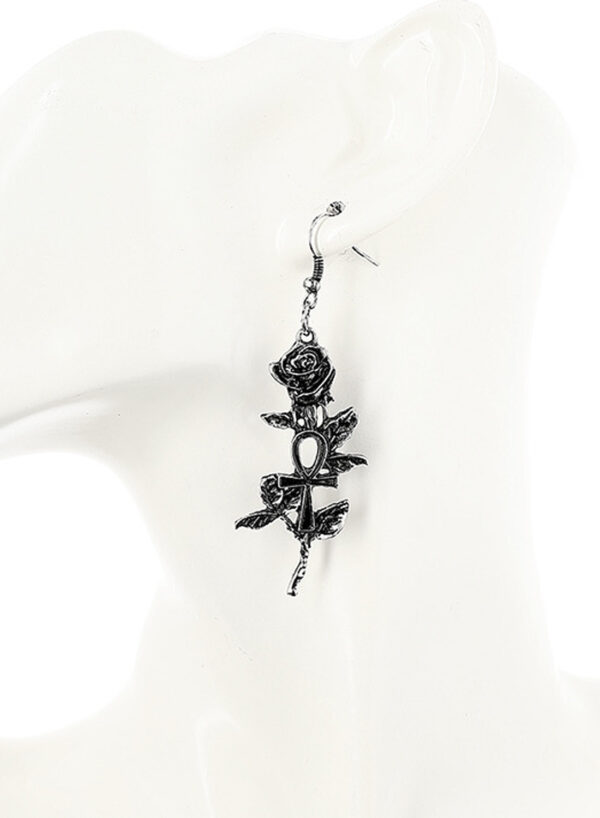 Ankh Rose Earrings