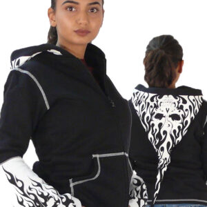 Burning skull Hoodie White