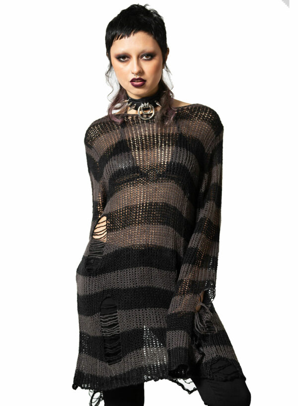 Killstar Ash Distress Sweater