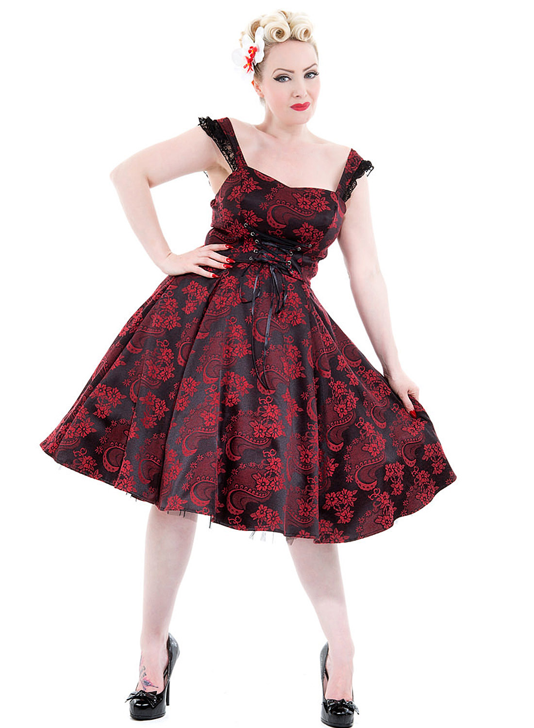 Red Marie Antoinette Gothic Long Dress