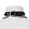 1 Row Con+ Chain Leather Choker