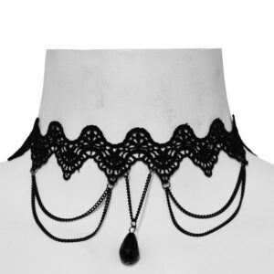 Black Pearl Lace Choker