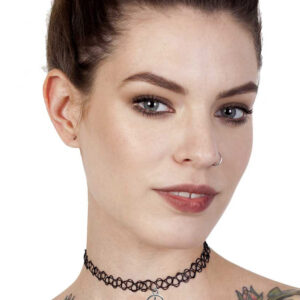 Silver Penta Tattoo Choker