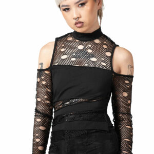 Burn out Fishnet Top