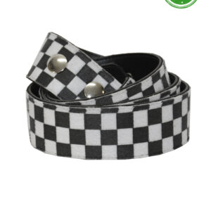 Black White Vegan Belt