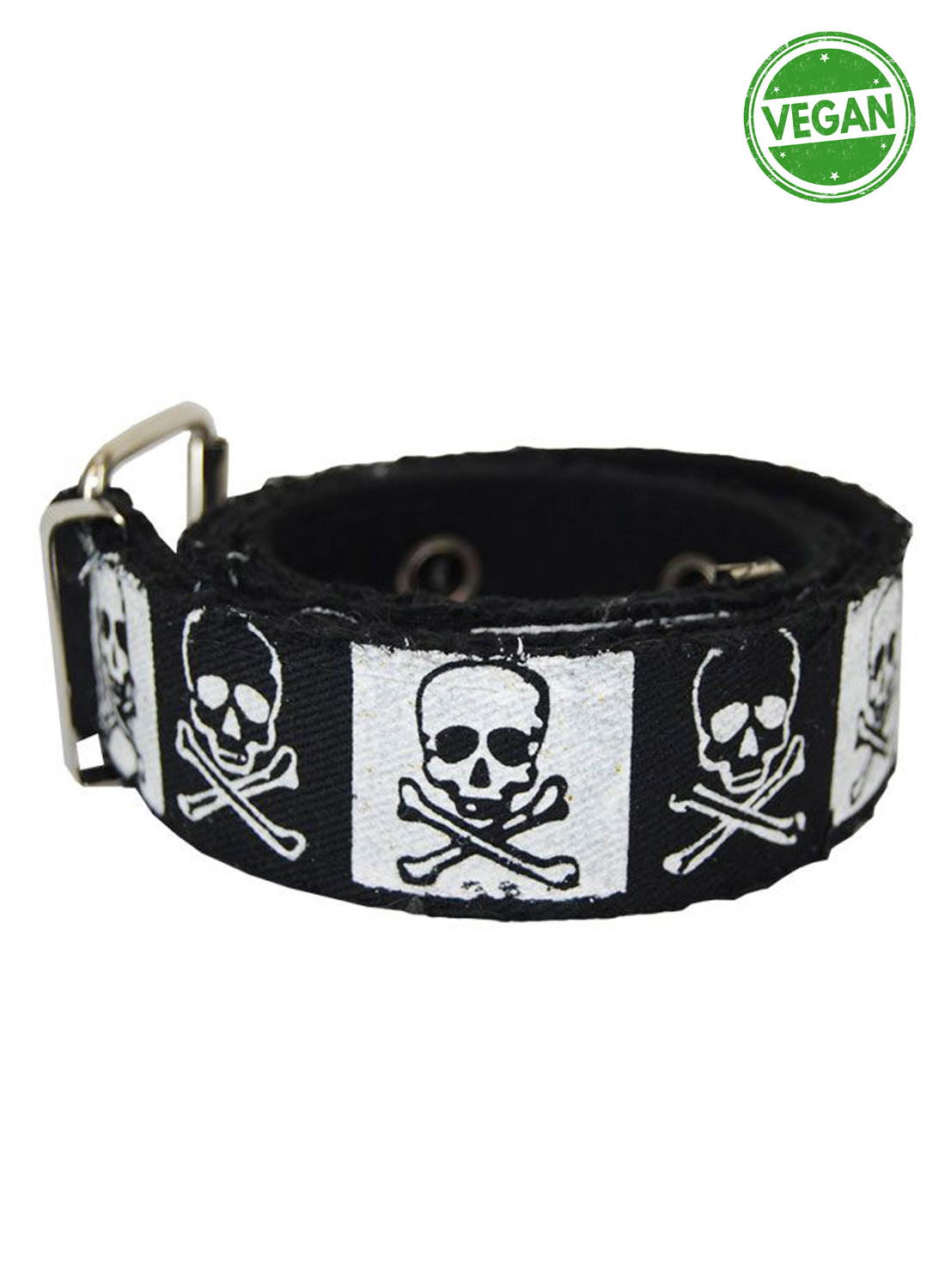 Black White Skull Canves Belt