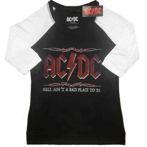 AC/DC Hell Ain't A Bad Place Ladies Raglan T-Shirt