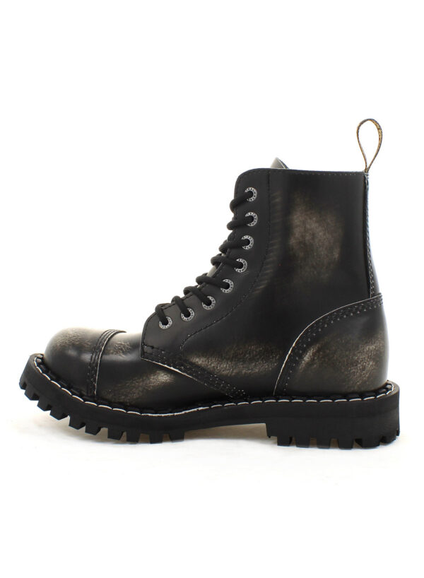 Steel 8 Holes Wiped White Boots