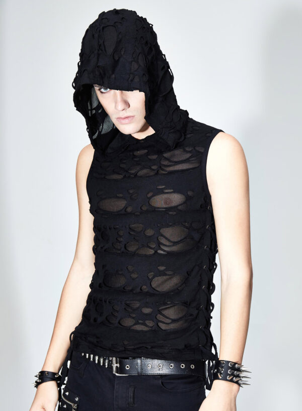 Hollow Hooded Top