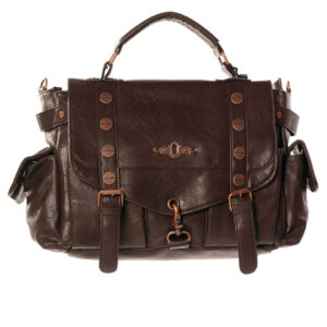 Mudflap Handbag är en riktigt cool från Banned Brown Copper Handbag är gjord av konstläder och har en nyckelhålsapplikation på framsidan.