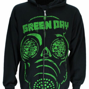 Green Day Gas Mask Zip Hoodie