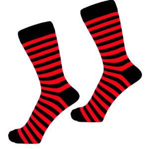 Men Black & Red Socks