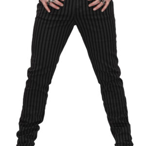 Gray Black Pinstriped Pants