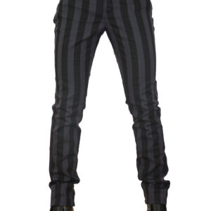 Gray Black Striped Pants